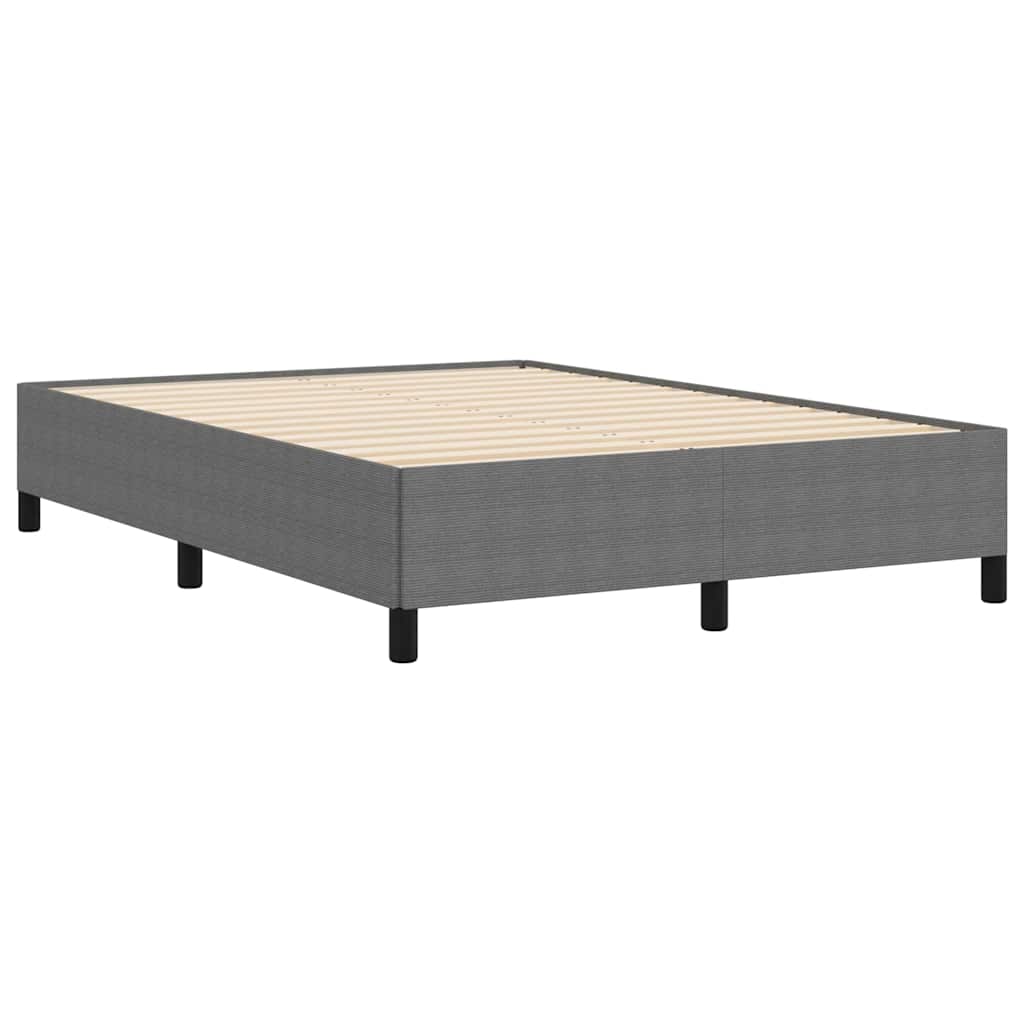 Boxspringbett Hellgrau 160 x 200 cm Cordstoff