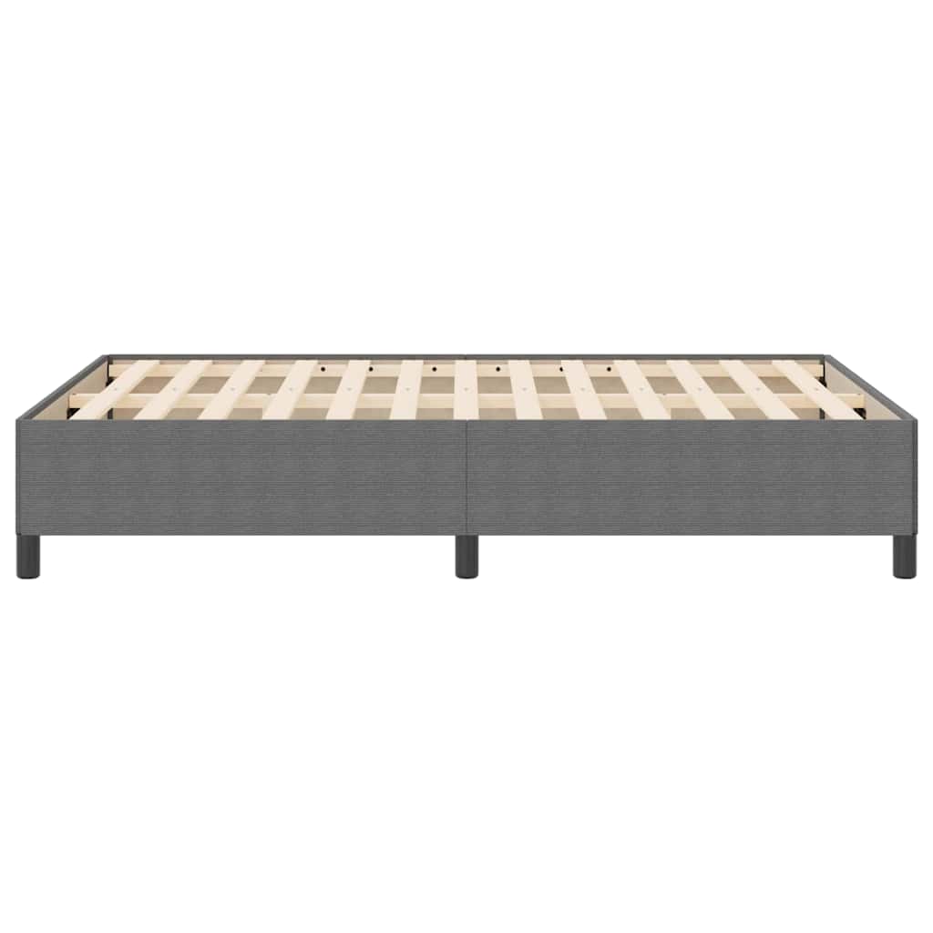 Boxspringbett Hellgrau 160 x 200 cm Cordstoff