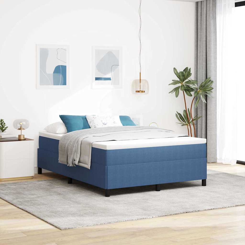 Boxspringbett Blau 160 x 200 cm Cordstoff