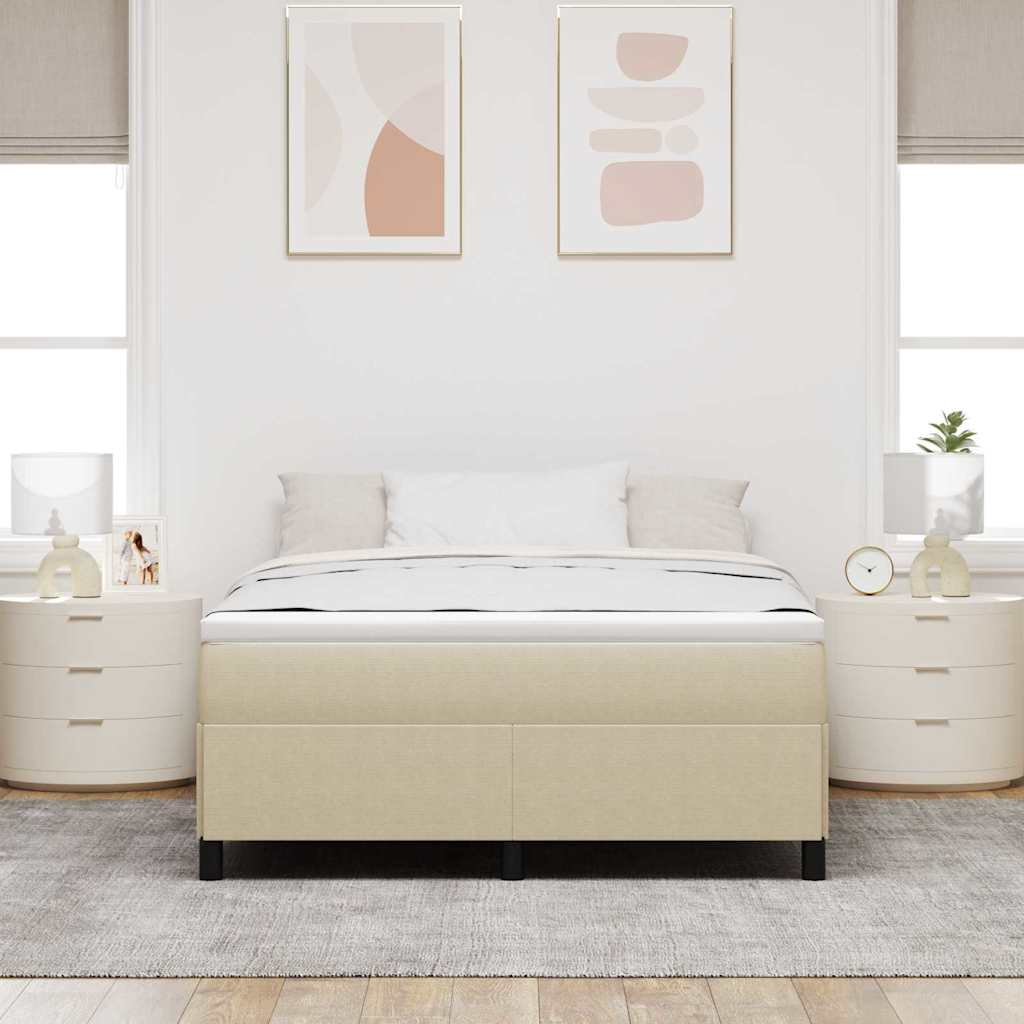 Boxspringbett Grau-Grün 160 x 200 cm Cordstoff