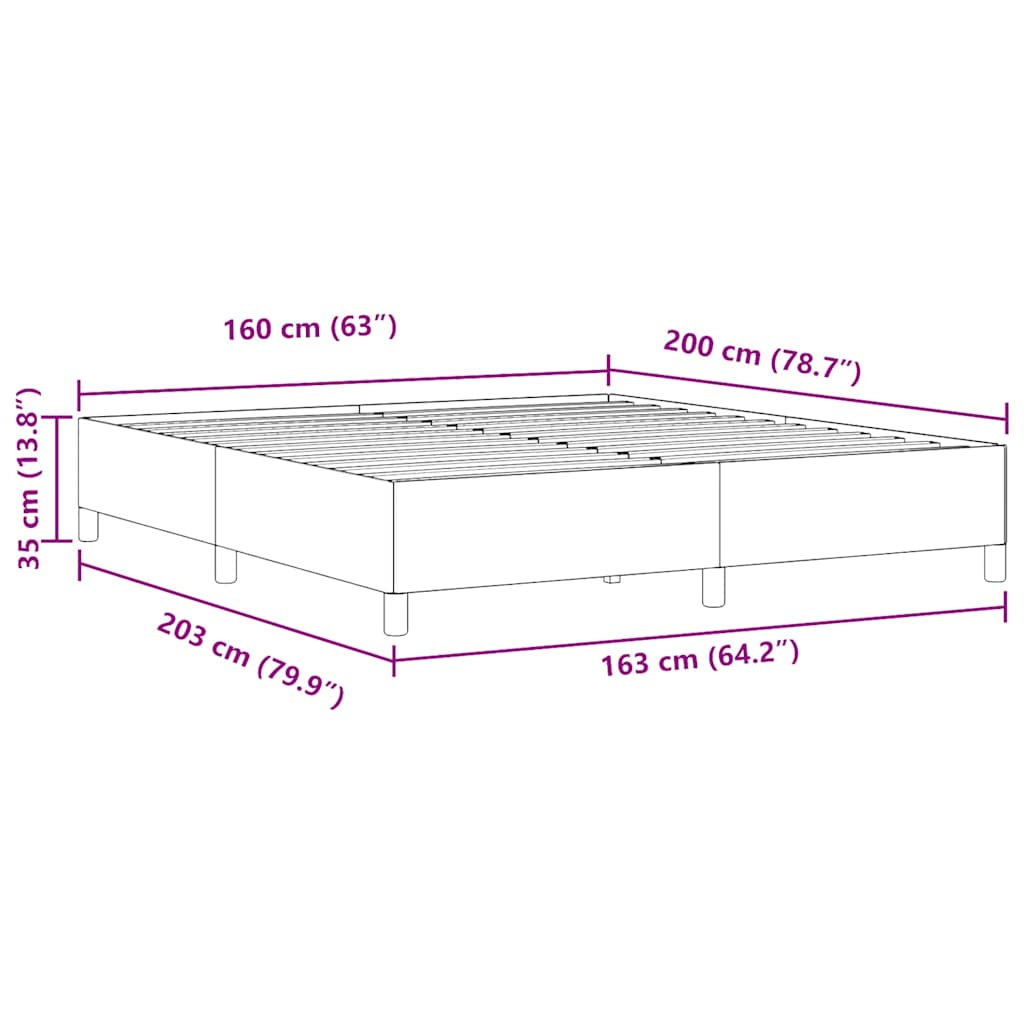 Boxspringbett Grau-Grün 160 x 200 cm Cordstoff