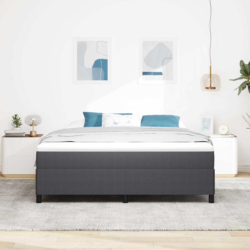 Boxspringbett Dunkelgrau 180 x 200 cm Cordstoff