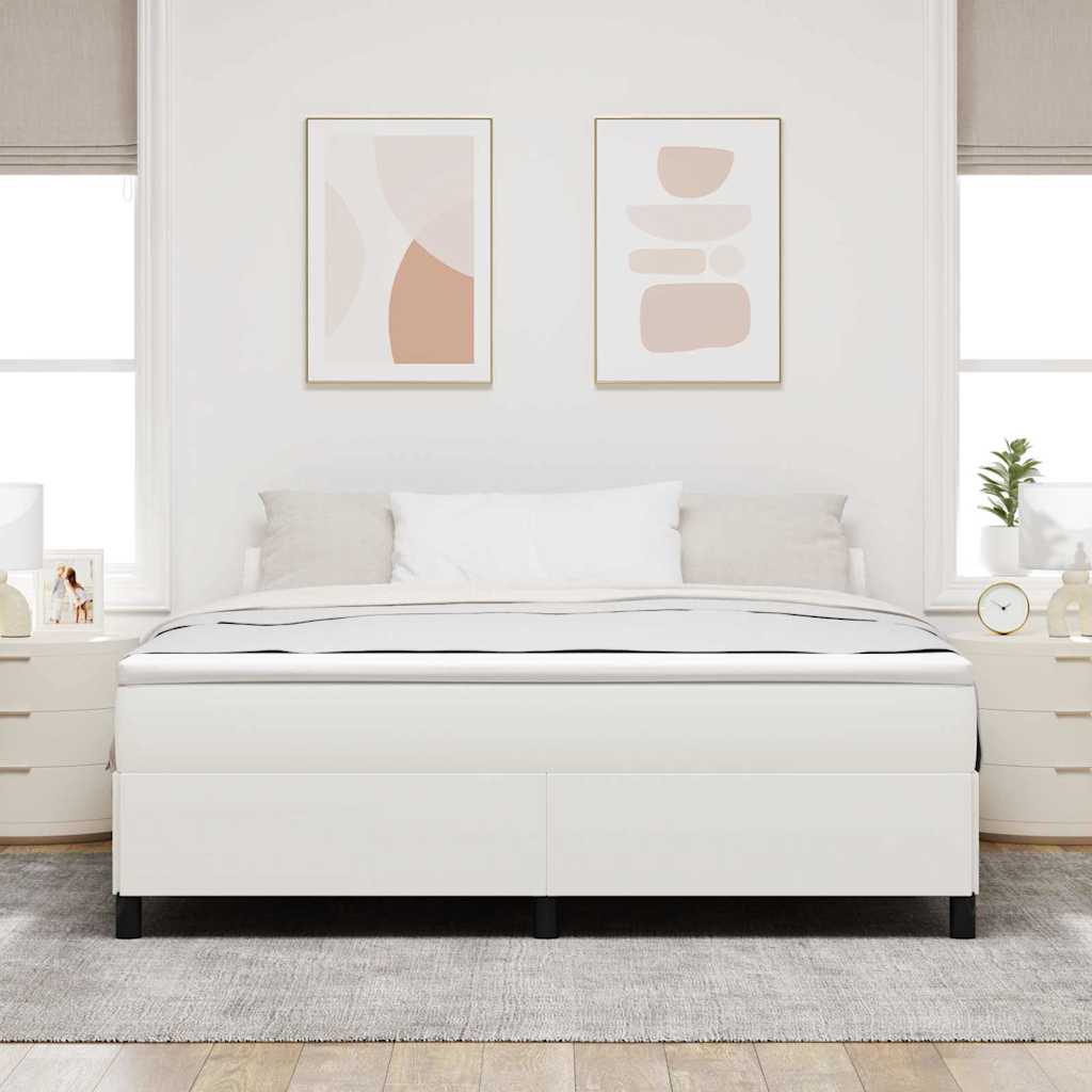 Boxspringbett Creme 180 x 200 cm Cordstoff