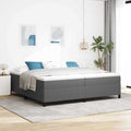Boxspringbett Hellgrau 200 x 200 cm Cordstoff