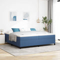 Boxspringbett Blau 200 x 200 cm Cordstoff
