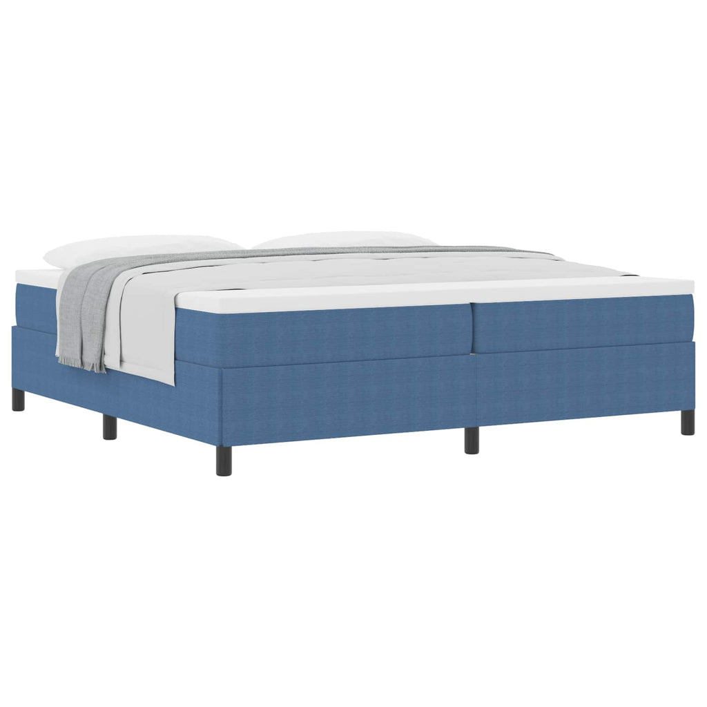 Boxspringbett Blau 200 x 200 cm Cordstoff