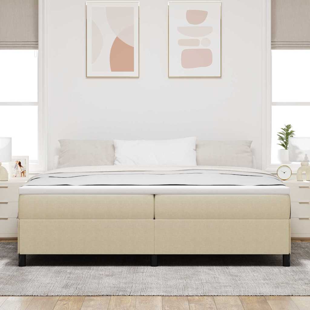 Boxspringbett Grau-Grün 200 x 200 cm Cordstoff