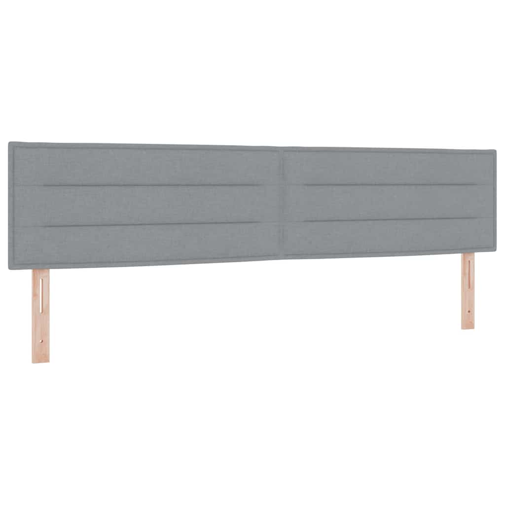 Kopfteil Hellgrau 200 cm Stoff