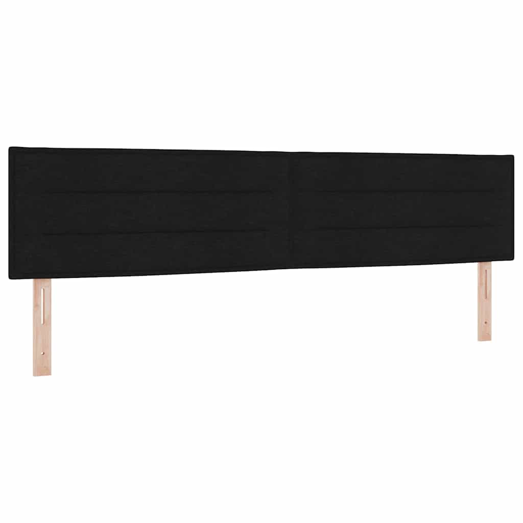 Kopfteil Schwarz 200 cm Stoff