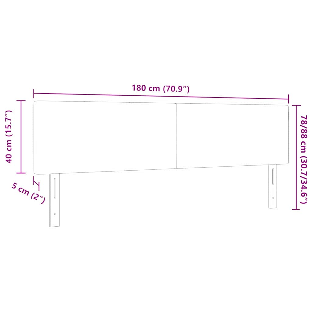 Kopfteil Creme 180 cm Cordstoff