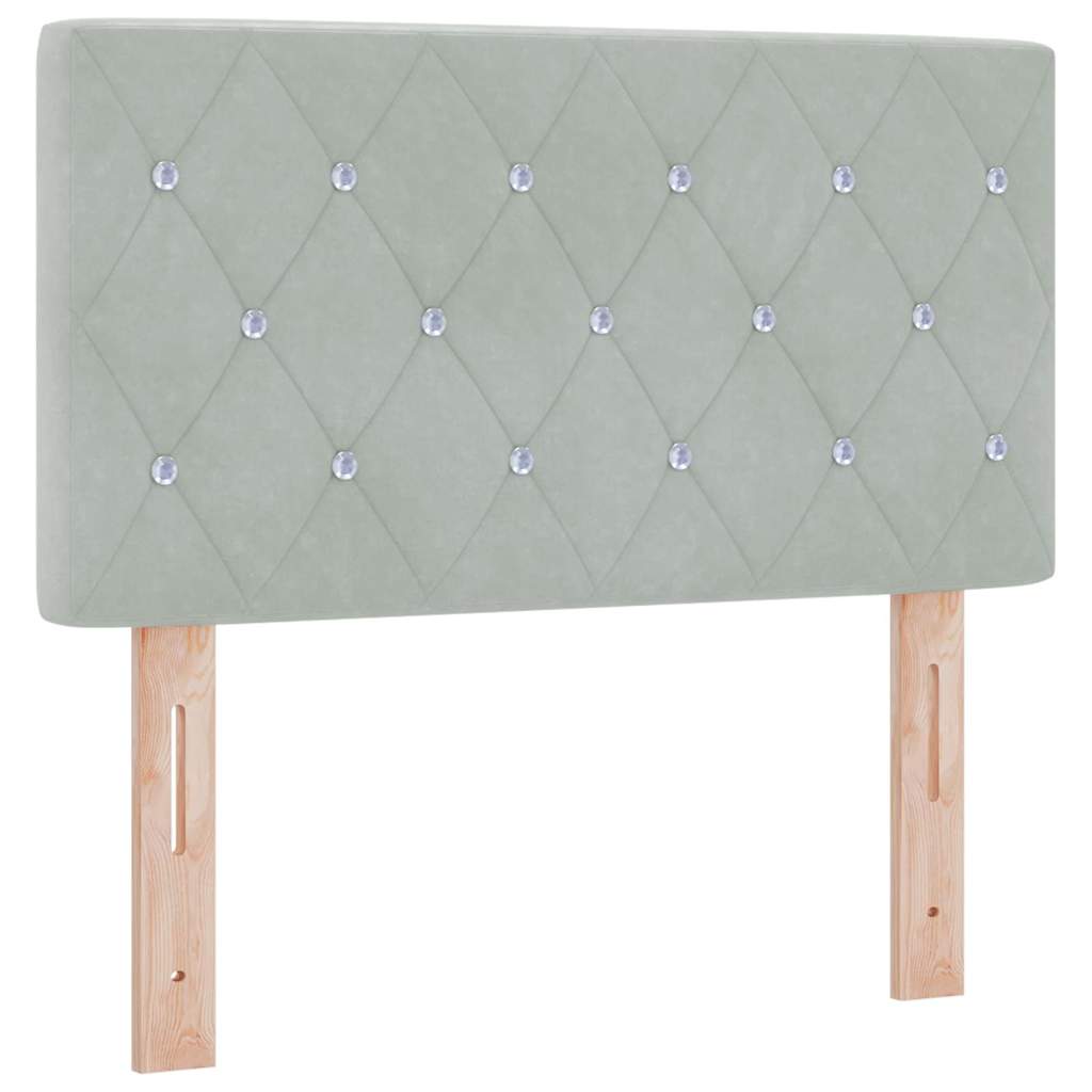 Kopfteil Hellgrau 80 cm Samt