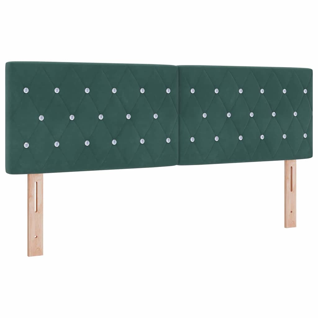Kopfteil Dunkelgrün 144 cm Samt