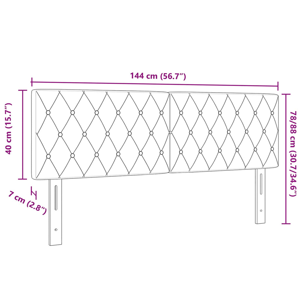 Kopfteil Dunkelblau 144 cm Samt