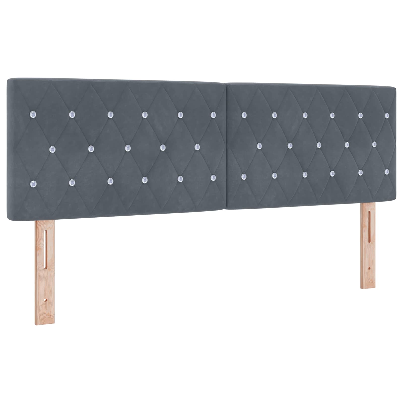 Kopfteil Dunkelgrau 160 cm Samt