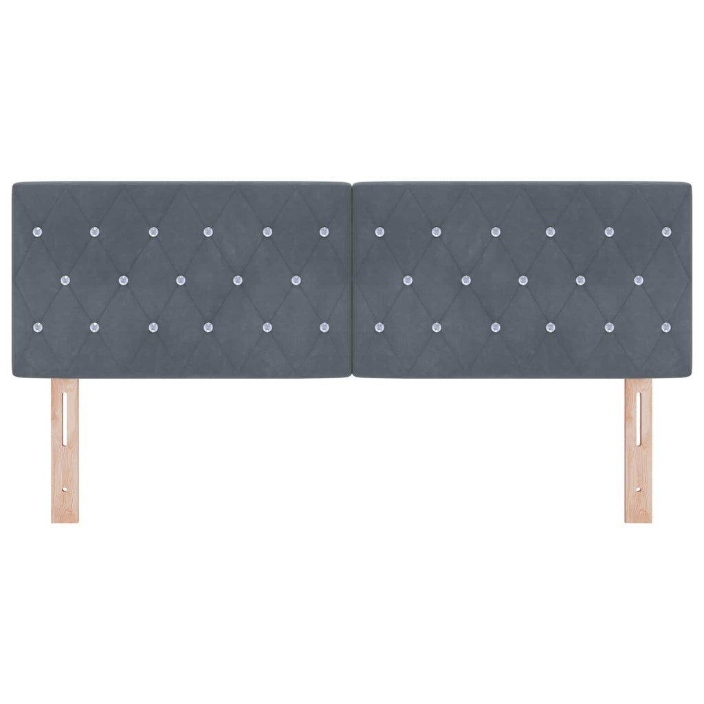 Kopfteil Dunkelgrau 160 cm Samt