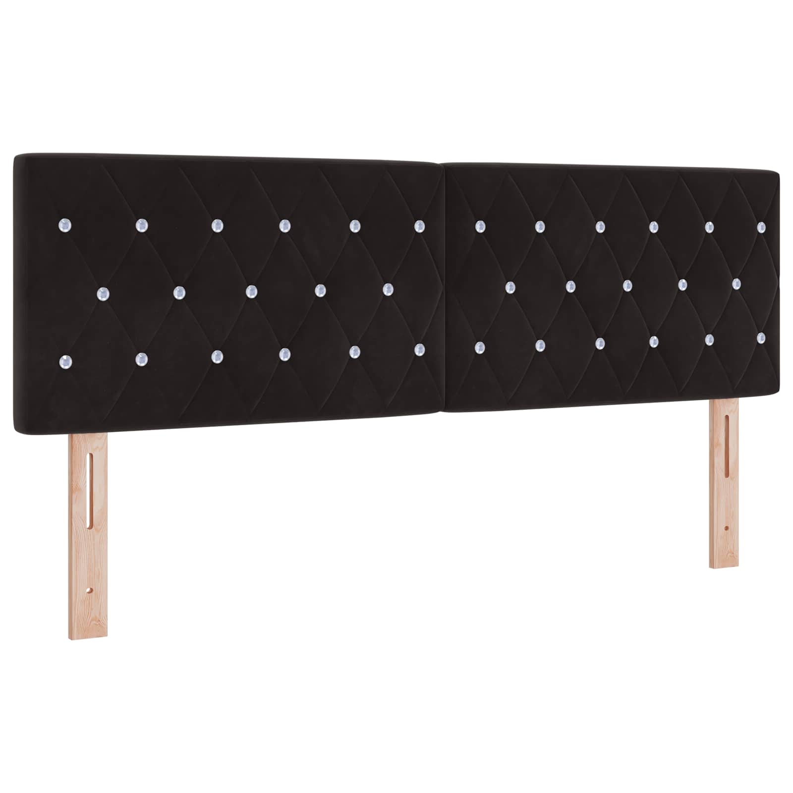 Kopfteil Schwarz 160 cm Samt