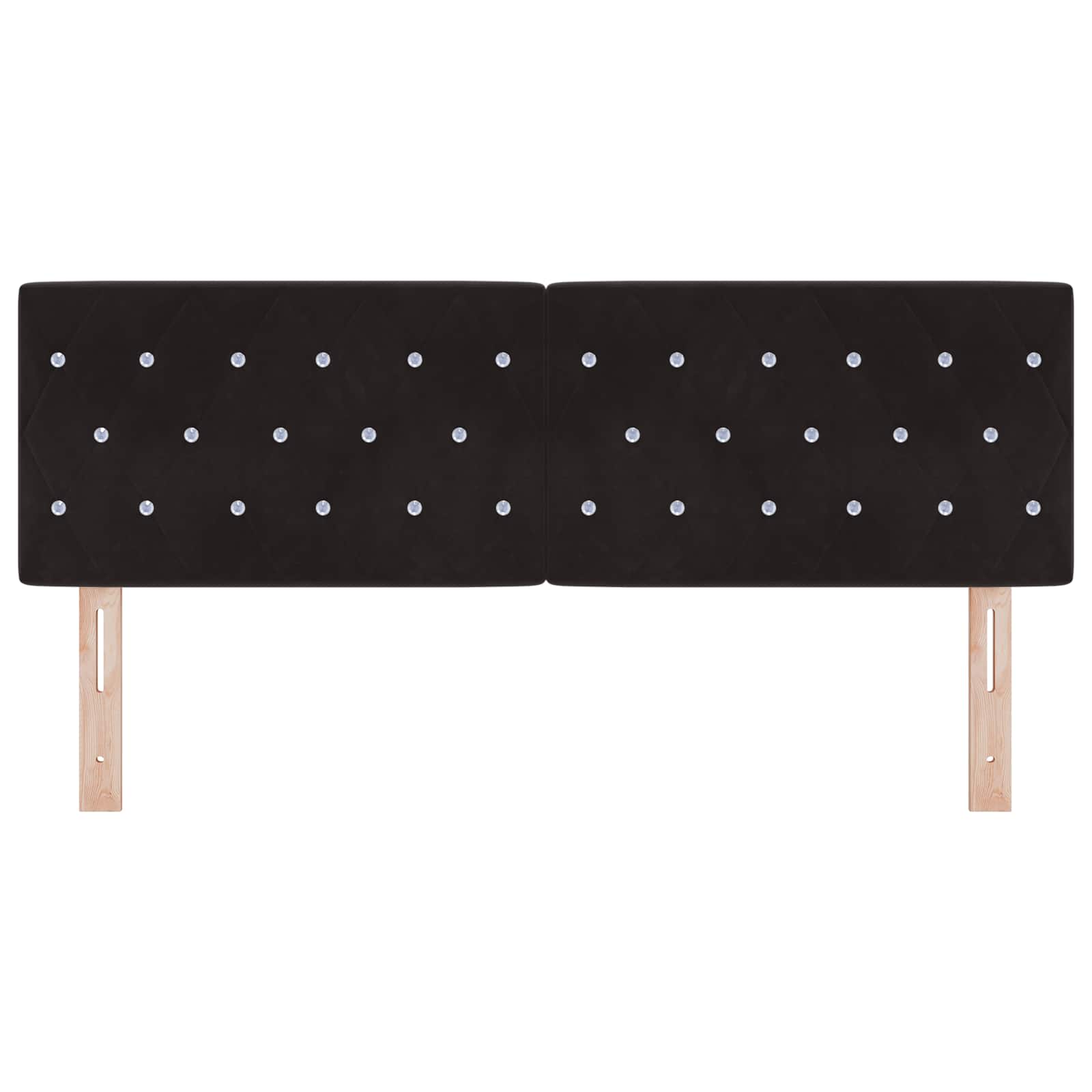 Kopfteil Schwarz 160 cm Samt