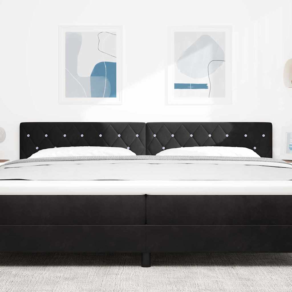 Kopfteil Schwarz 200 cm Samt
