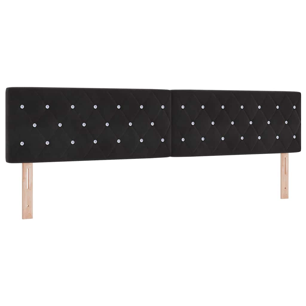 Kopfteil Schwarz 200 cm Samt