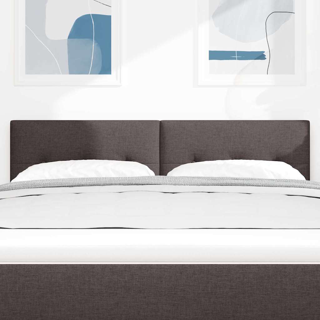Höhenverstellbares Kopfteil Dunkelbraun 144 cm Stoff