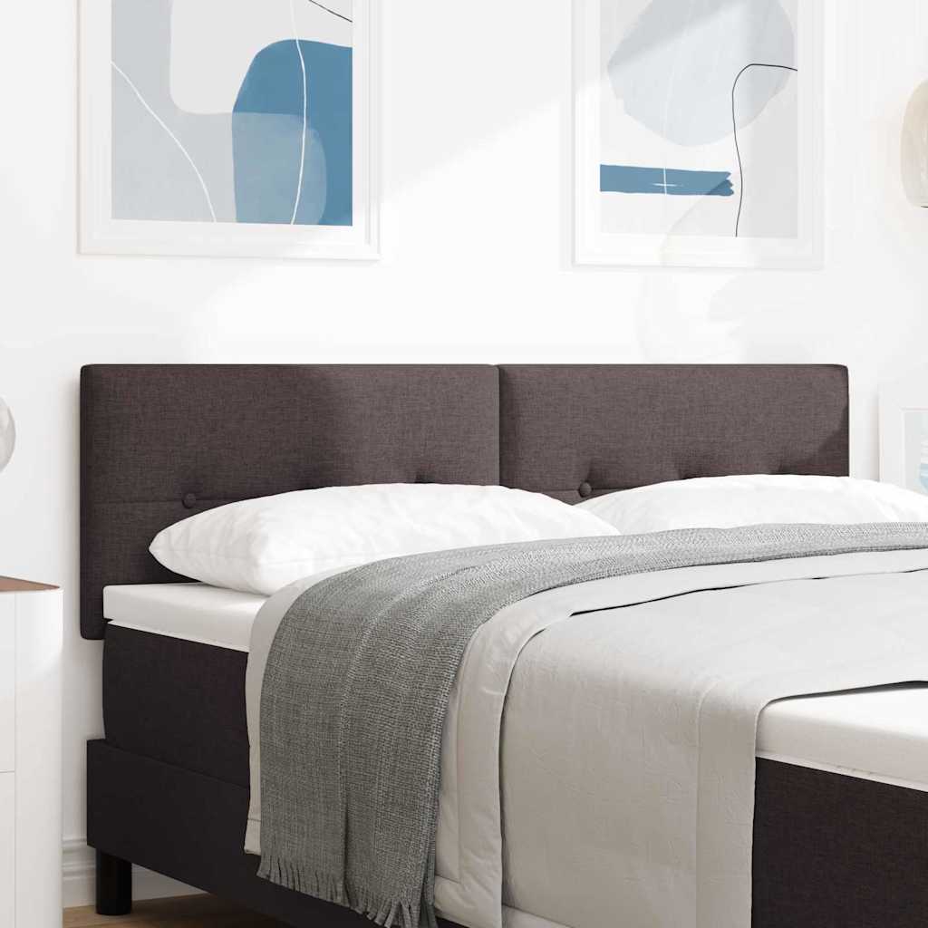 Höhenverstellbares Kopfteil Dunkelbraun 160 cm Stoff