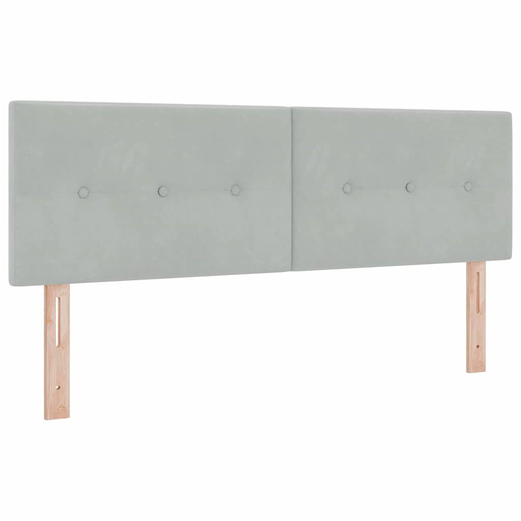Kopfteil Hellgrau 160 cm Samt
