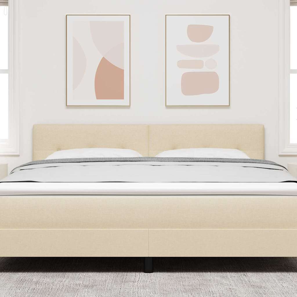 Höhenverstellbares Kopfteil mit Kopfteil Creme 180 cm Stoff