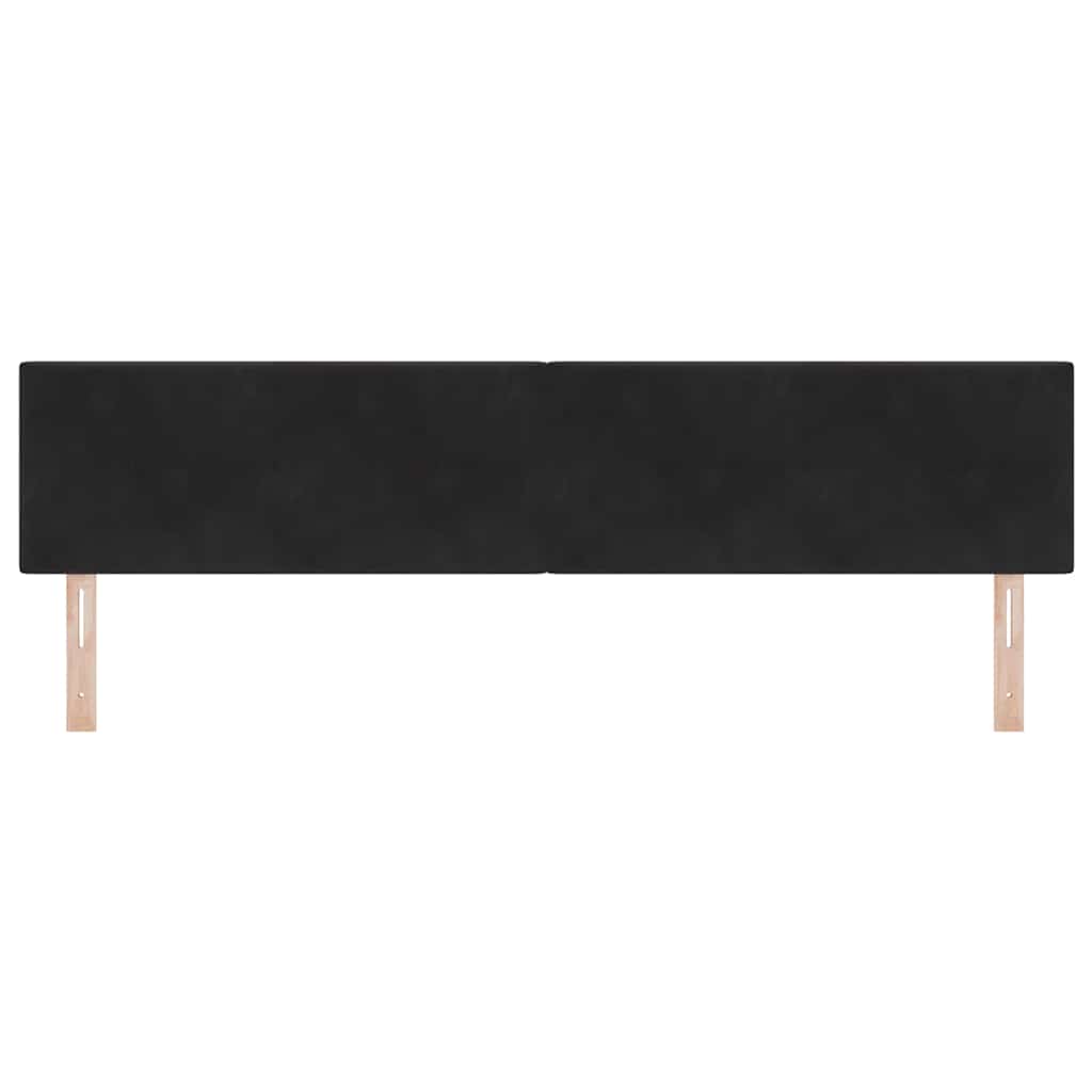 Kopfteil Schwarz 200 cm Samt