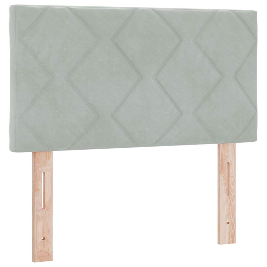 Kopfteil Hellgrau 80 cm Samt