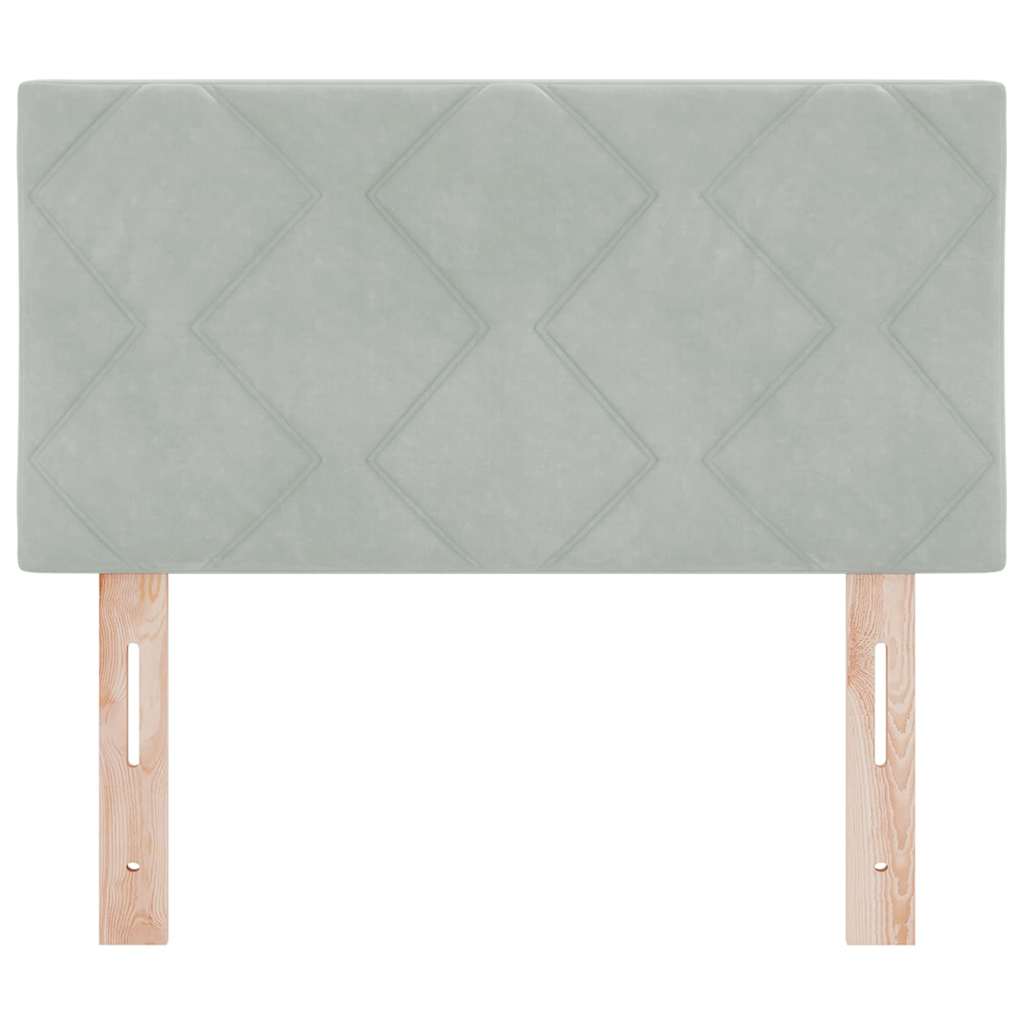 Kopfteil Hellgrau 80 cm Samt
