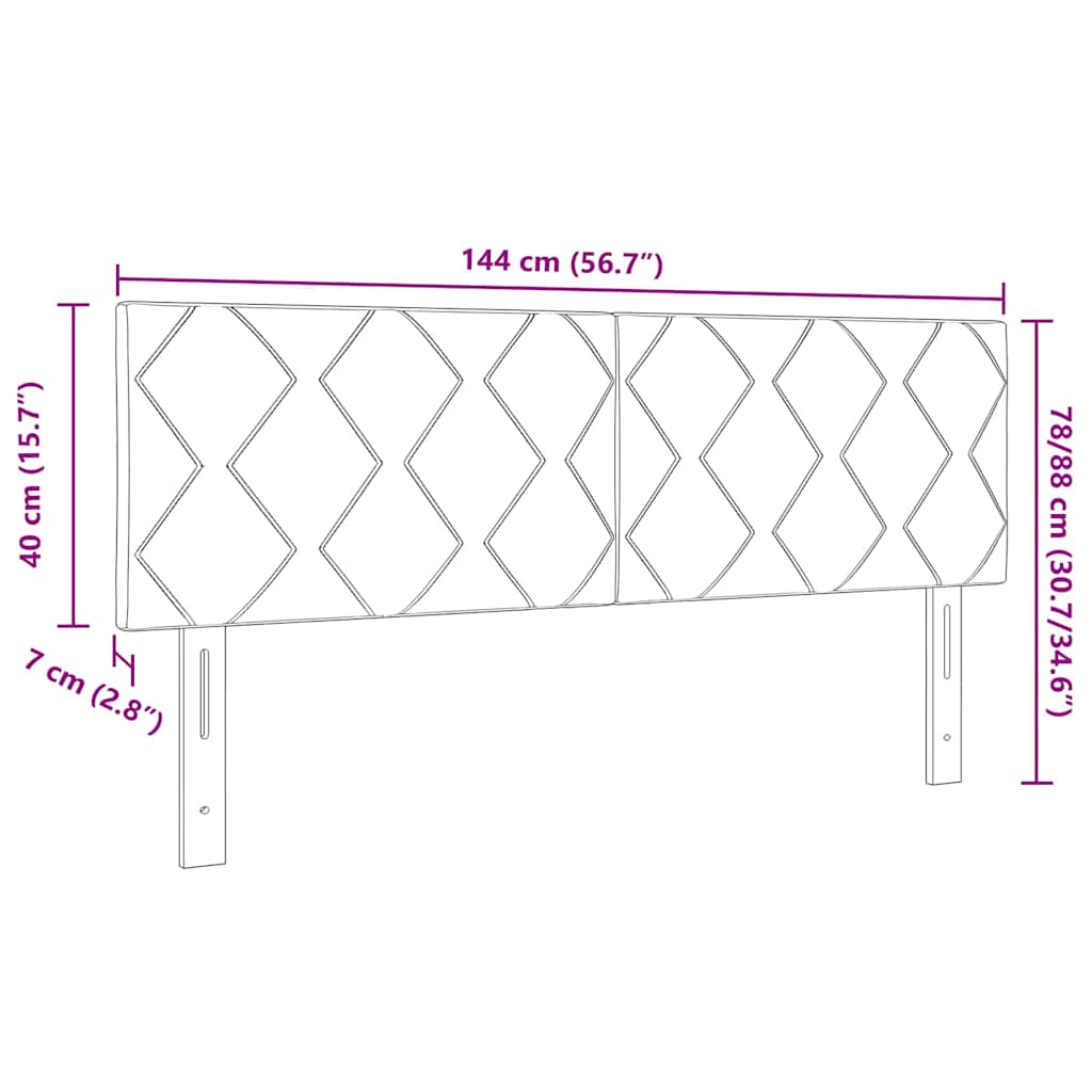 Kopfteil Dunkelgrün 144 cm Samt