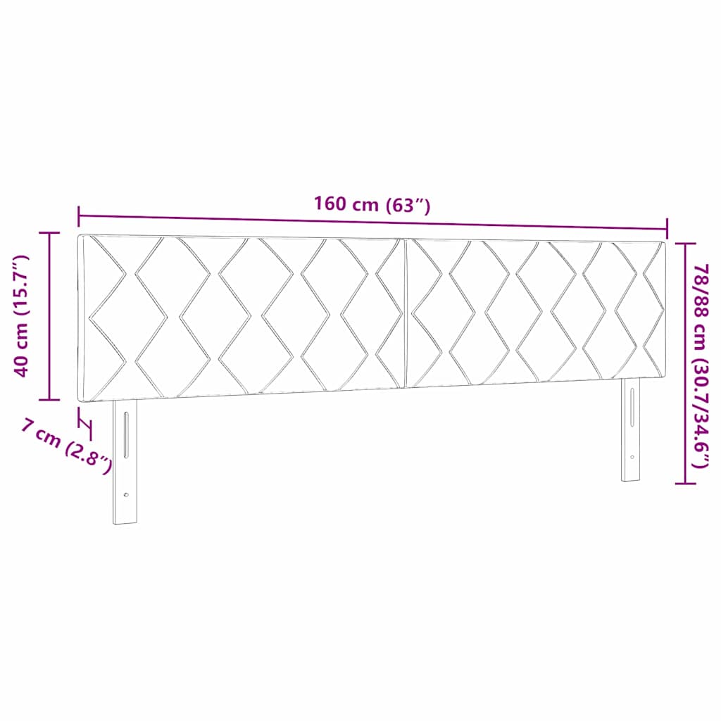 Kopfteil Hellgrau 160 cm Stoff