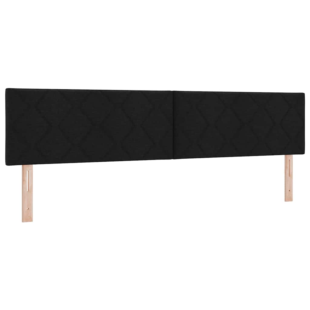 Kopfteil Schwarz 200 cm Stoff