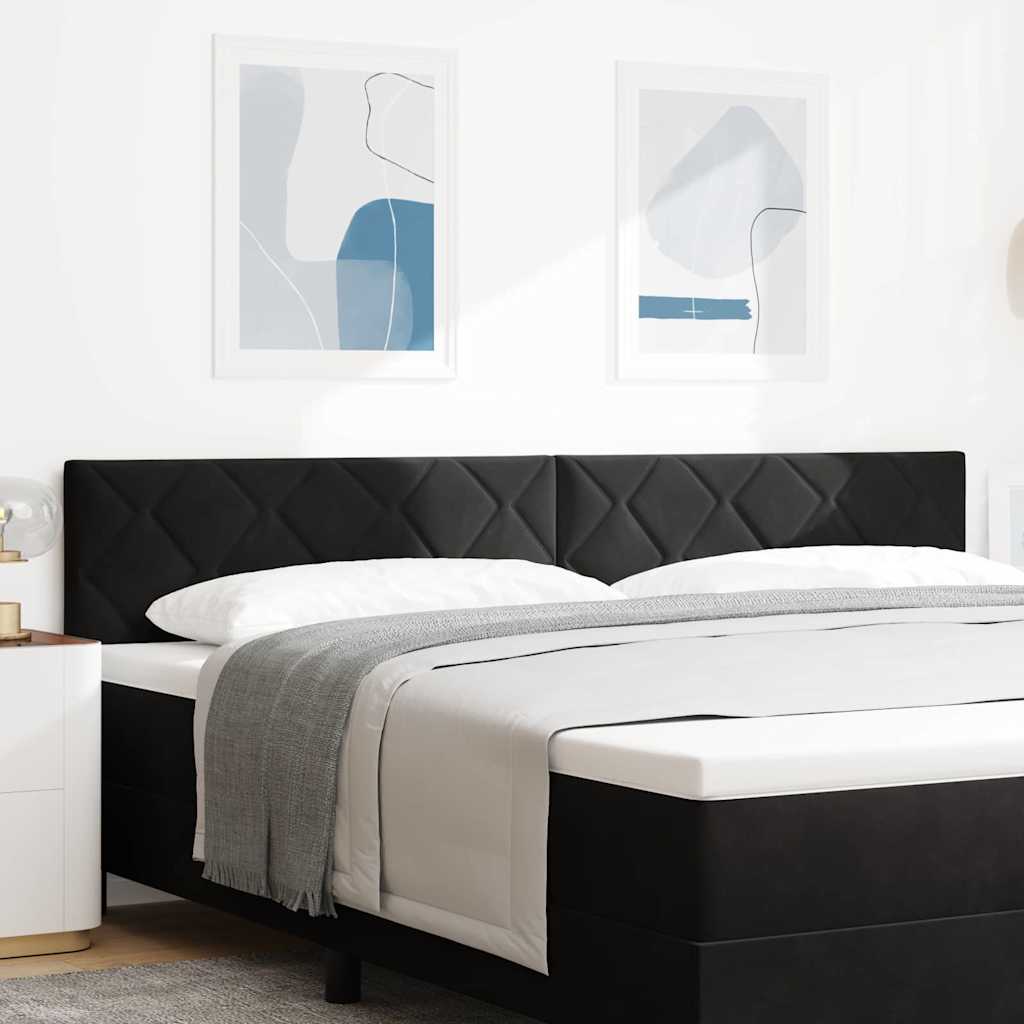 Kopfteil Schwarz 200 cm Samt