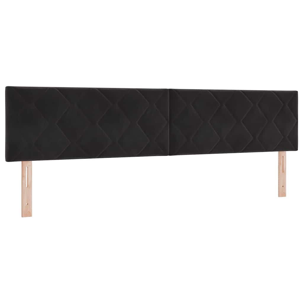 Kopfteil Schwarz 200 cm Samt