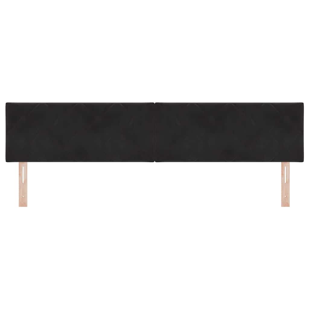 Kopfteil Schwarz 200 cm Samt