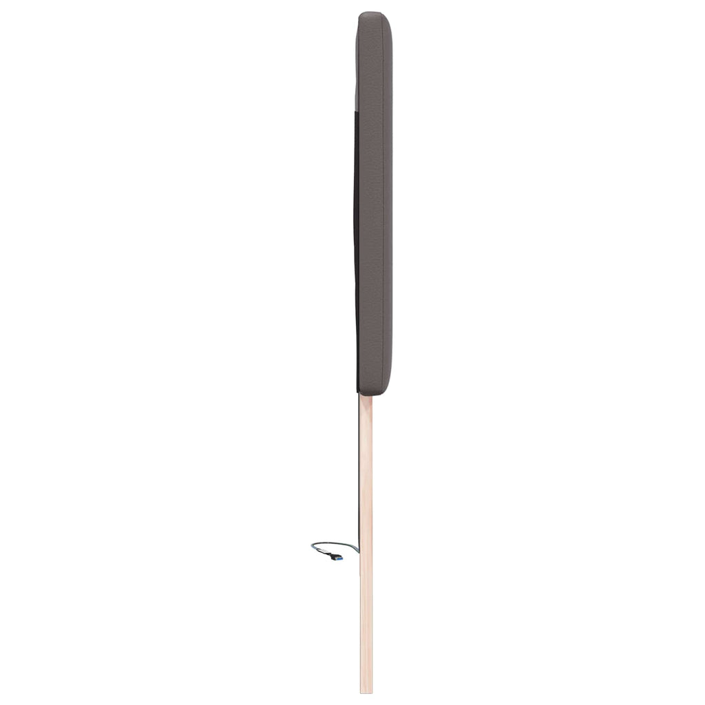 LED Kopfteil Grau 90 cm Kunstleder