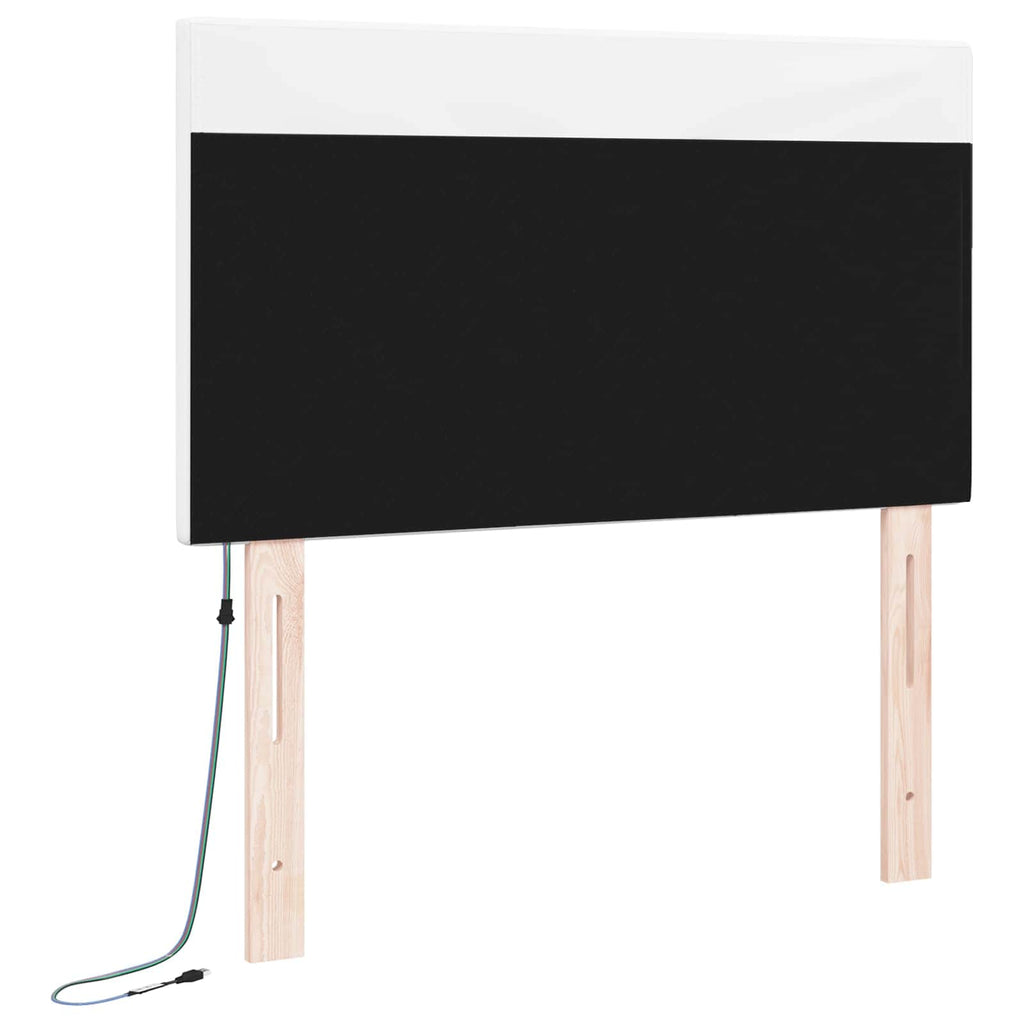 LED Kopfteil Weiß 100 cm Kunstleder