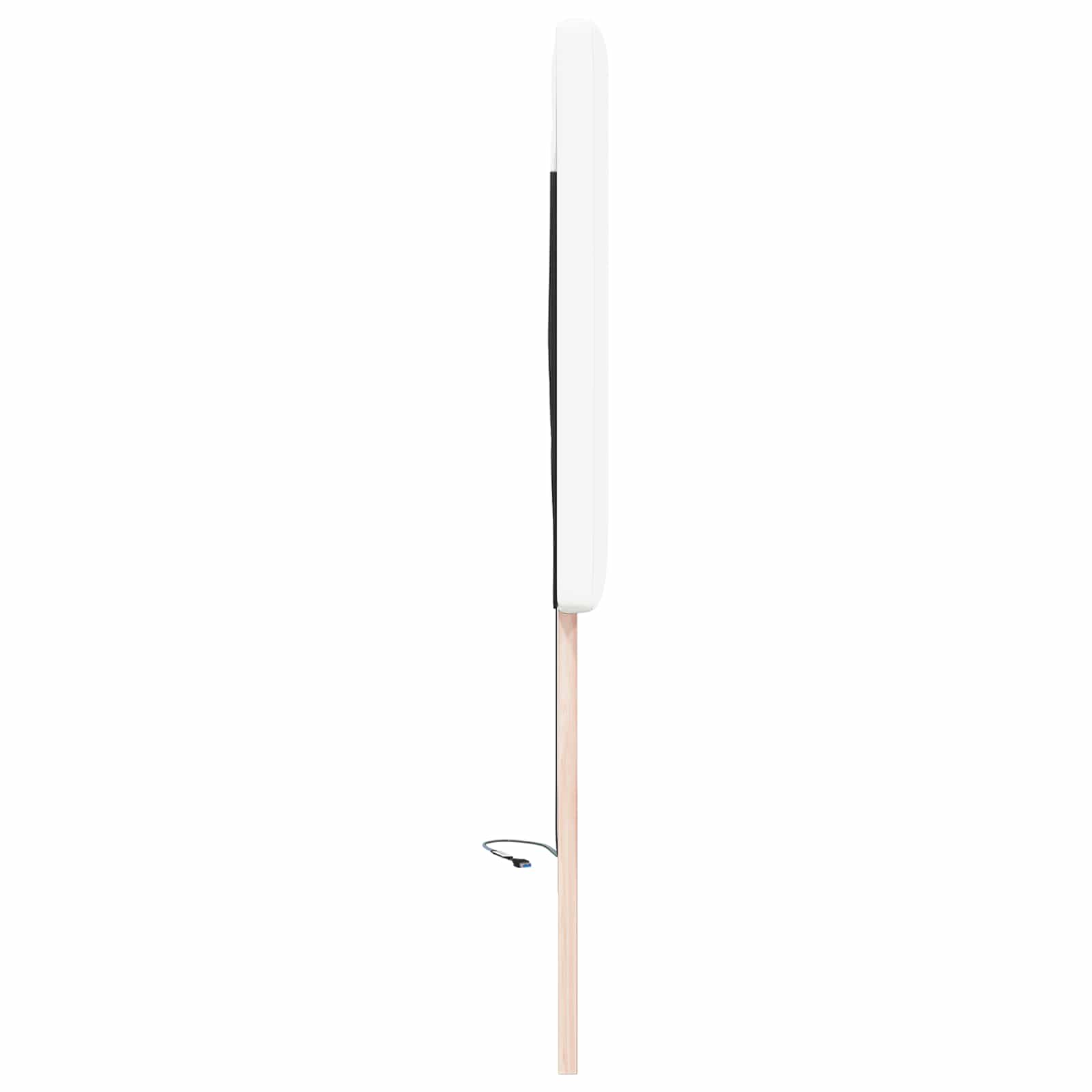 LED Kopfteil Weiß 100 cm Kunstleder