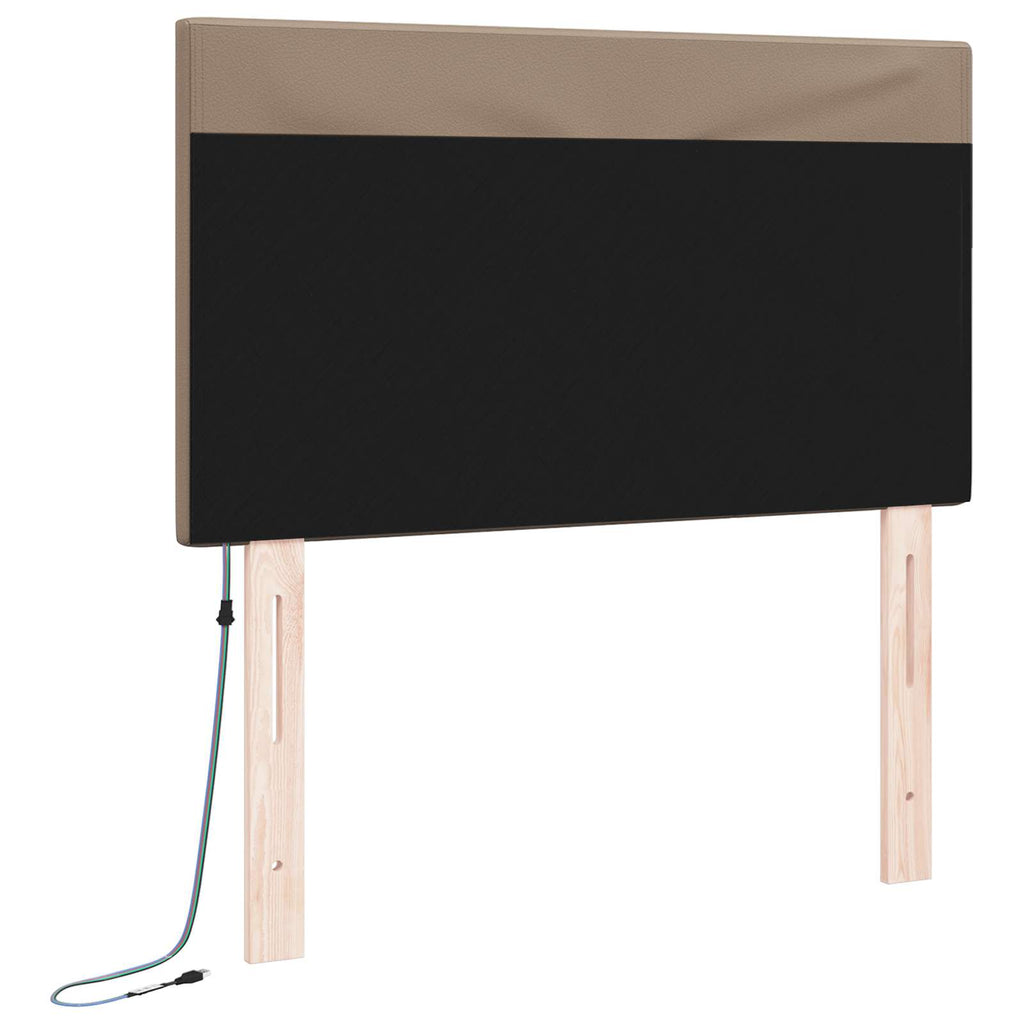 LED Kopfteil Cappuccino 100 cm Kunstleder