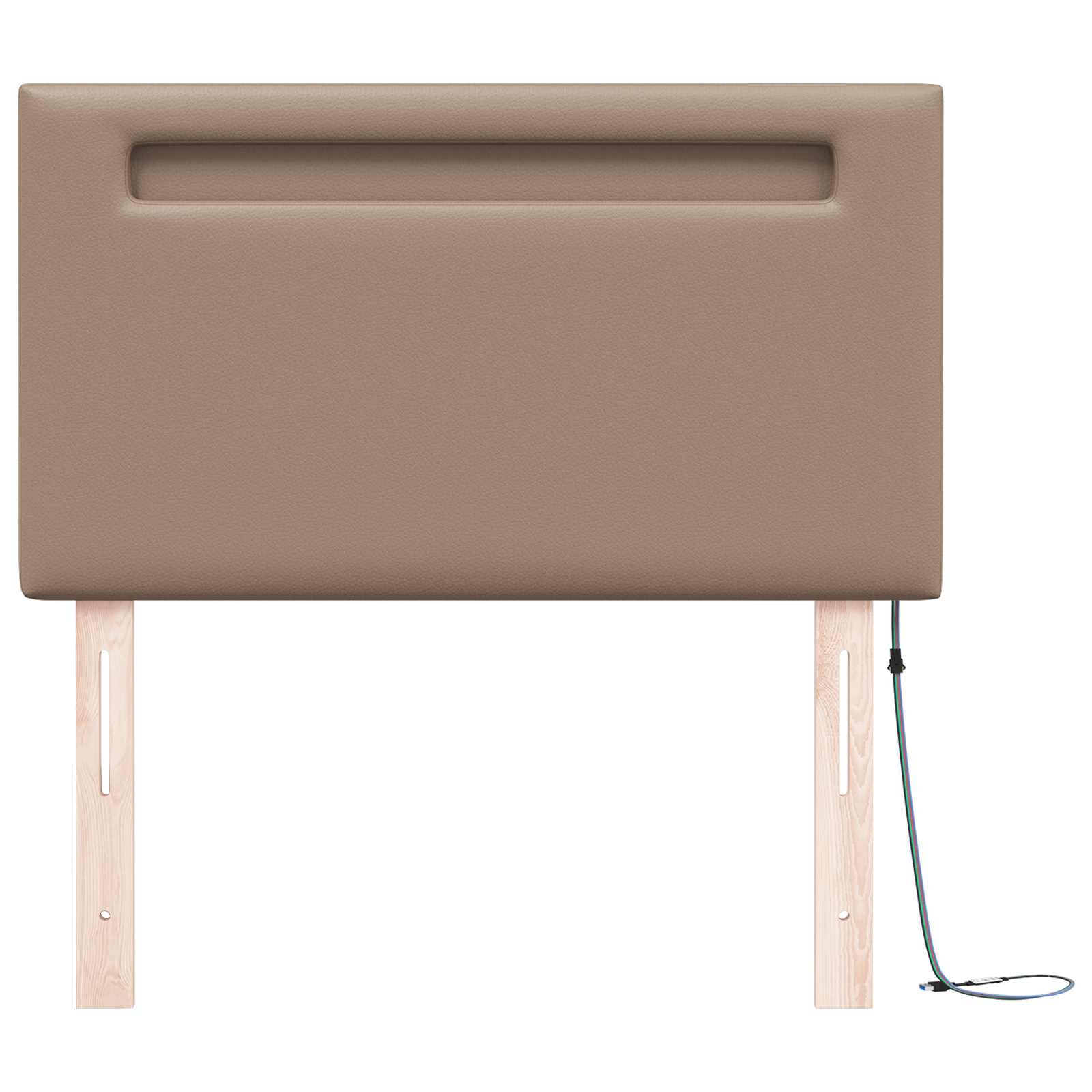 LED Kopfteil Cappuccino 100 cm Kunstleder