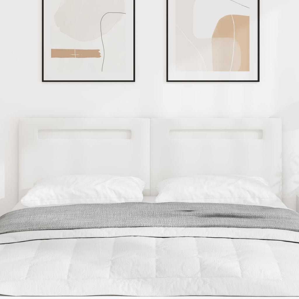 LED Kopfteil Weiß 160 cm Kunstleder