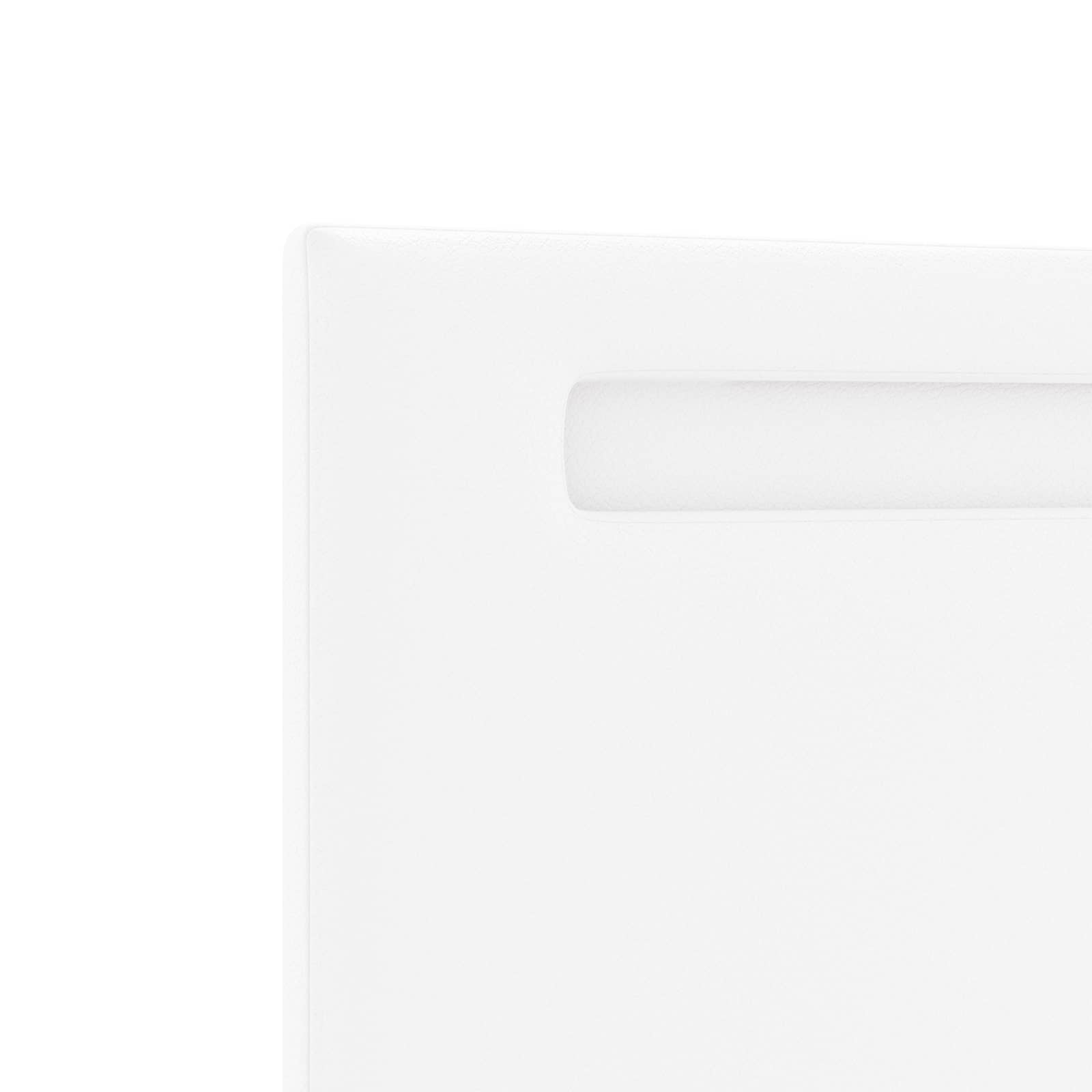 LED Kopfteil Weiß 200 cm Kunstleder