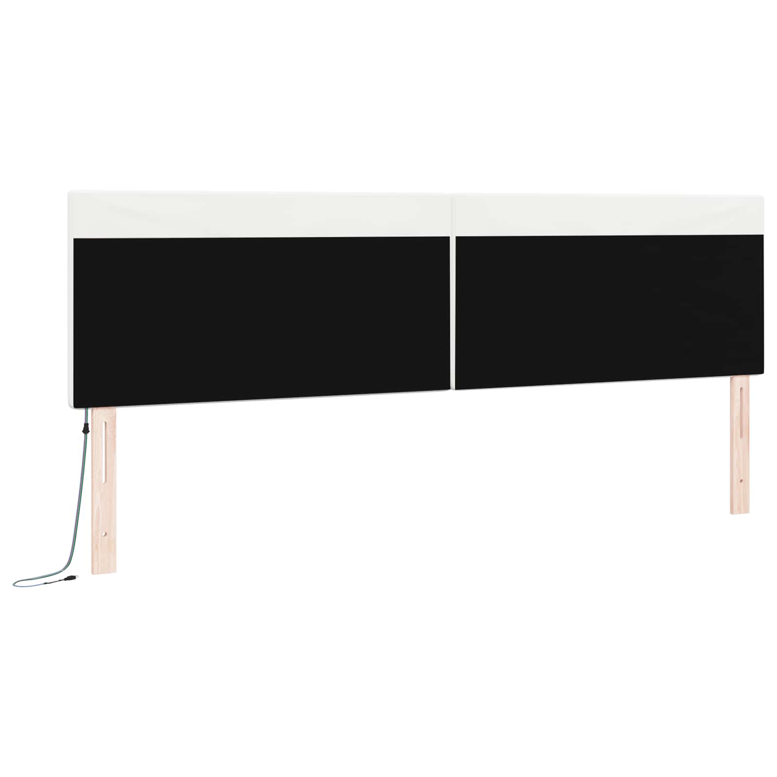 LED Kopfteil Weiß 200 cm Kunstleder