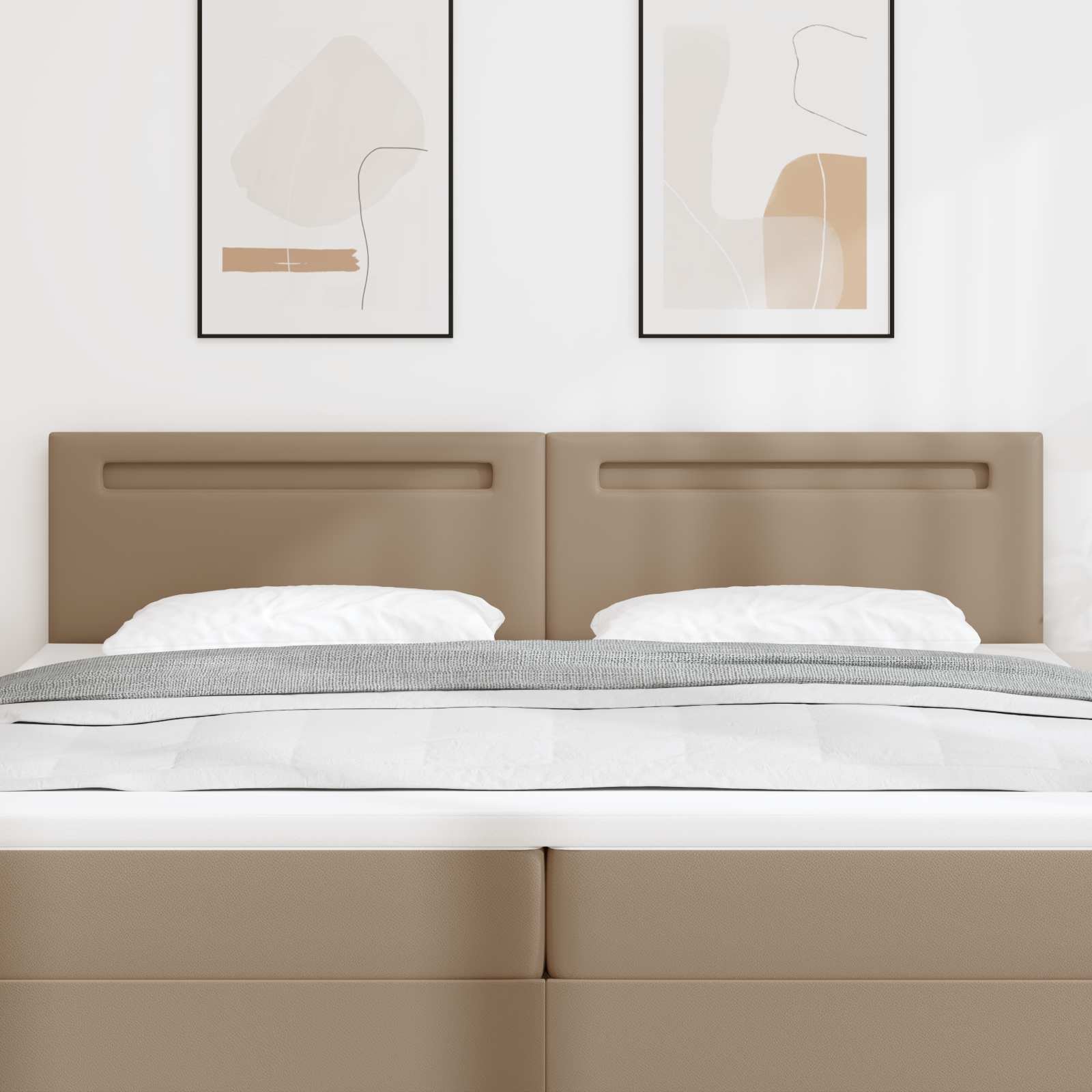 LED Kopfteil Cappuccino 200 cm Kunstleder
