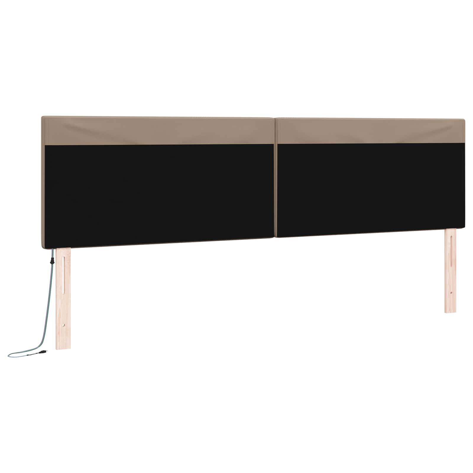LED Kopfteil Cappuccino 200 cm Kunstleder