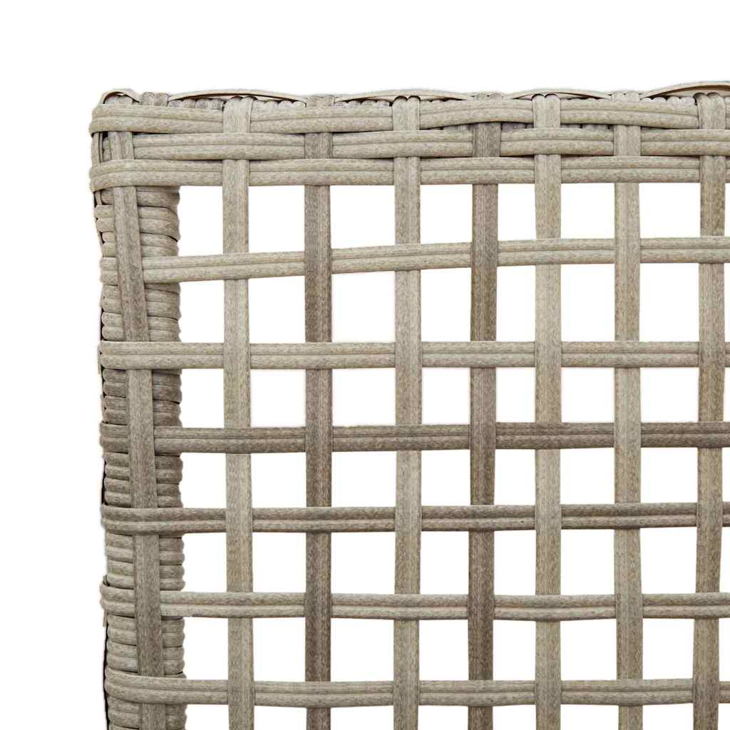 Gartenstuhl 2 pcs Hellgrau 55 x 53 x 85 cm Poly-Rattan