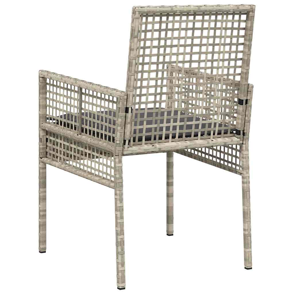 Gartenstuhl 2 pcs Hellgrau 55 x 53 x 85 cm Poly-Rattan