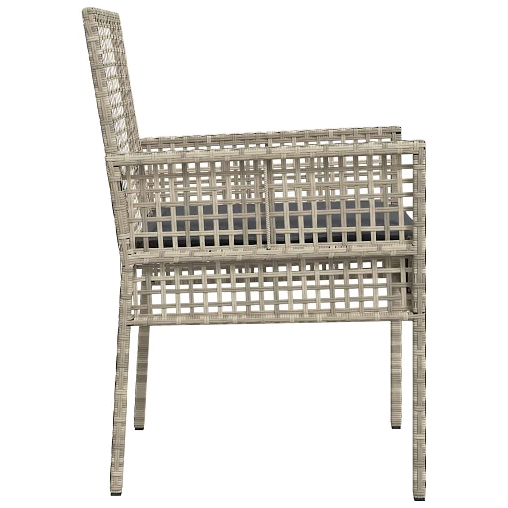 Gartenstuhl 2 pcs Hellgrau 55 x 53 x 85 cm Poly-Rattan