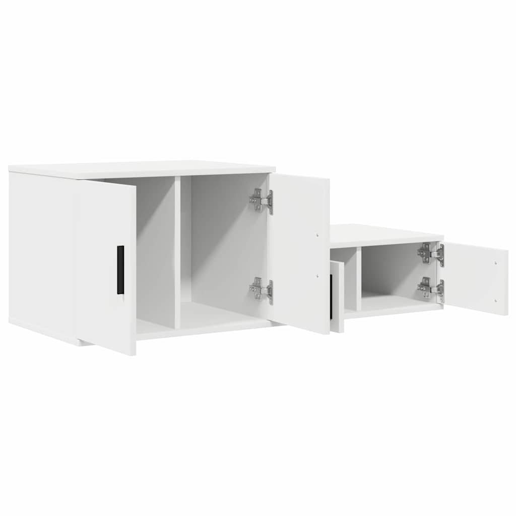Aufbewahrungsschrank 2 pcs Weiß 127 x 41 x 40 cm Holzwerkstoff